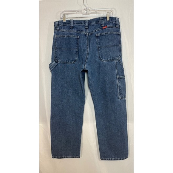 Wrangler Carpenter Jeans Mens Size 34x30 Denim Utility Work Pants Blue - Picture 2 of 12